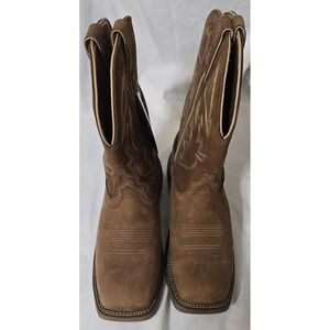 Justin WK4330 Men's 12EE Brown Square Toe Waterproof Work Western Boots